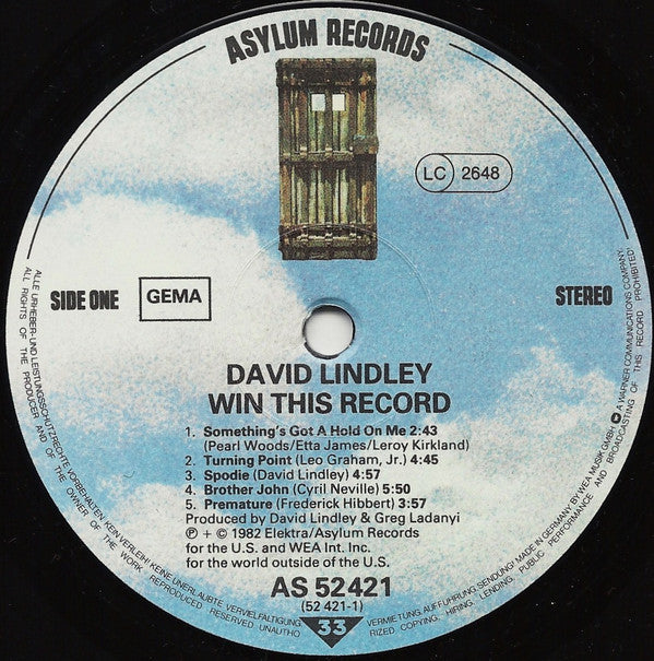 David Lindley And El Rayo-X : Win This Record! (LP, Album)