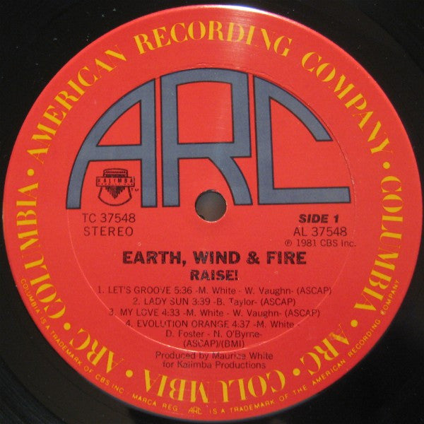 Earth, Wind & Fire : Raise! (LP, Album, San)