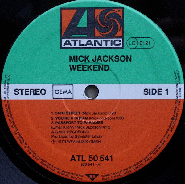 Mick Jackson : Weekend (LP, Album)