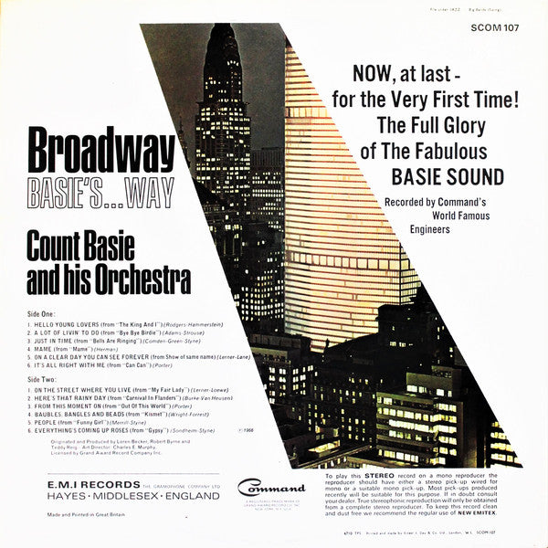 Count Basie Orchestra : Broadway Basie's Way (LP, Album, Gat)