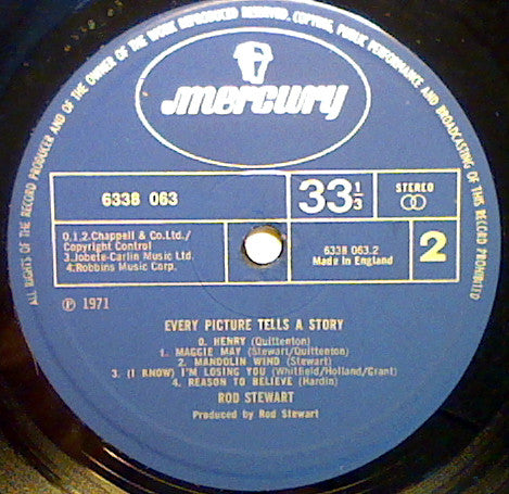 Rod Stewart : Every Picture Tells A Story (LP, Album, RP, Blu)