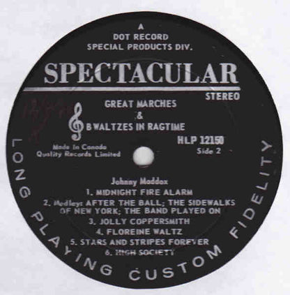 Johnny Maddox (2) : Great Marches & Waltzes In Ragtime (LP)