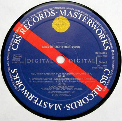 Max Bruch - Cho-Liang Lin, Chicago Symphony Orchestra, Leonard Slatkin : Violin Concerto No. 1 / Scottish Fantasy (LP, Album)