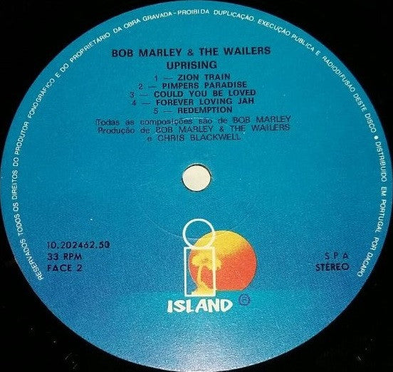Bob Marley & The Wailers : Uprising (LP, Album, RE)