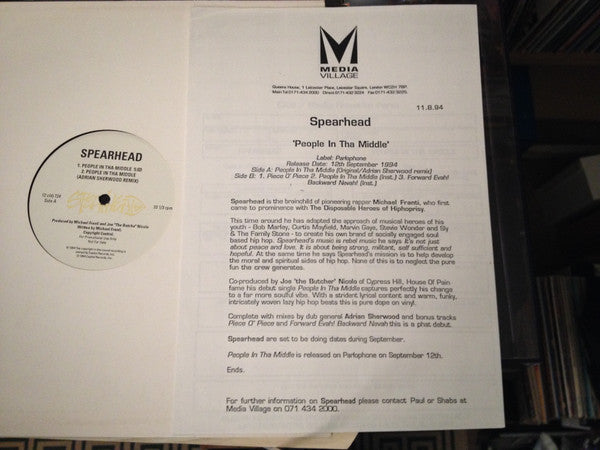 Spearhead : People In Tha Middle (12", Promo)