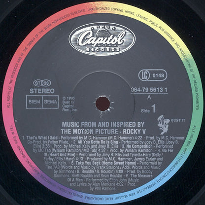 Various : Rocky V (Music From And Inspired By The Motion Picture) (LP, Comp)