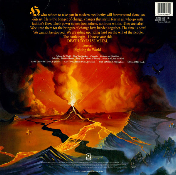 Manowar : Fighting The World (LP, Album)