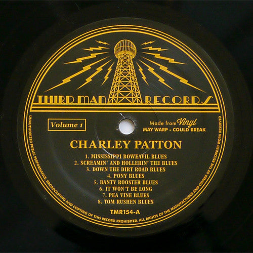 Charley Patton : Volume 1 (Complete Recorded Works In Chronological Order June 14, 1929 To Late November / Early December 1929) (LP, Comp, MP, M/Print)