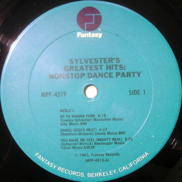 Sylvester : Sylvester's Greatest Hits: Nonstop Dance Party (LP, Comp, Mixed, Pit)