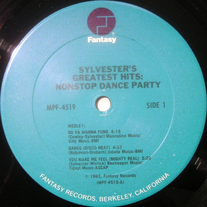 Sylvester : Sylvester's Greatest Hits: Nonstop Dance Party (LP, Comp, Mixed, Pit)