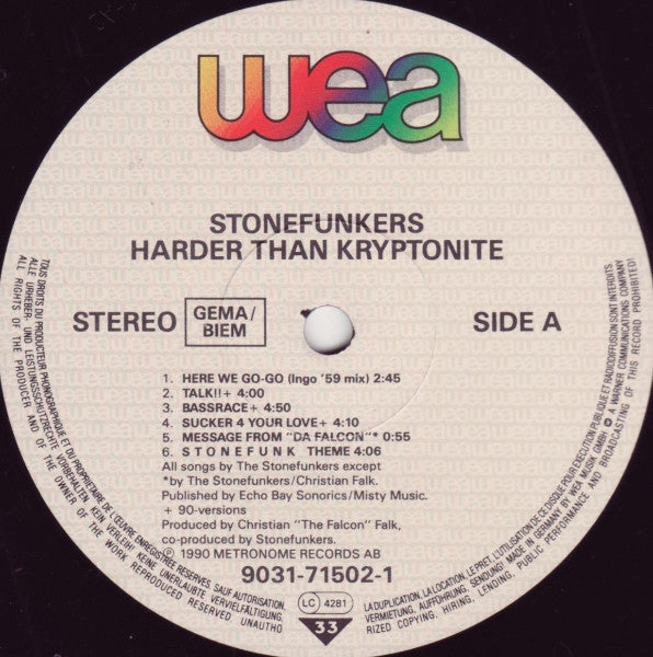 The Stonefunkers : Harder Than Kryptonite (LP, Album)