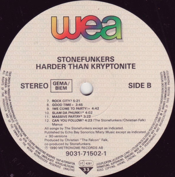 The Stonefunkers : Harder Than Kryptonite (LP, Album)