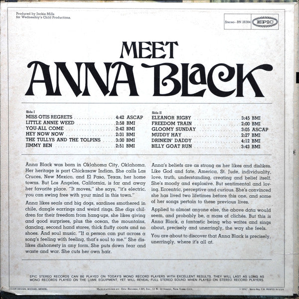 Anna Black : Meet Anna Black (LP, Album)