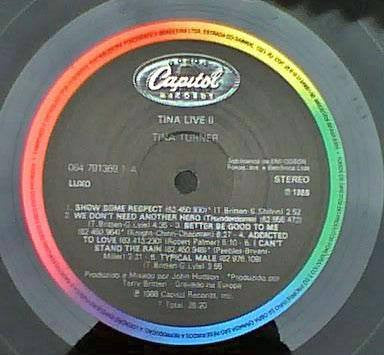 Tina Turner : Tina Live II (LP)