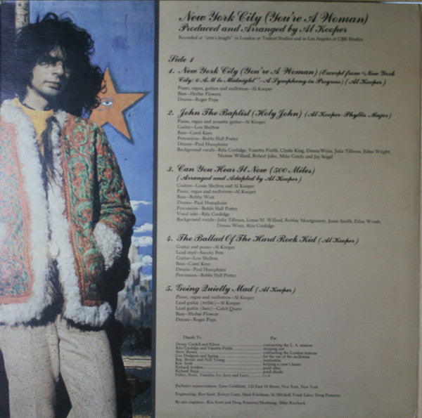 Al Kooper : New York City (You're A Woman) (LP, Album, Uni)
