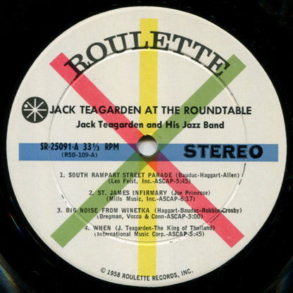 Jack Teagarden : Jack Teagarden At The Roundtable (LP, Album)