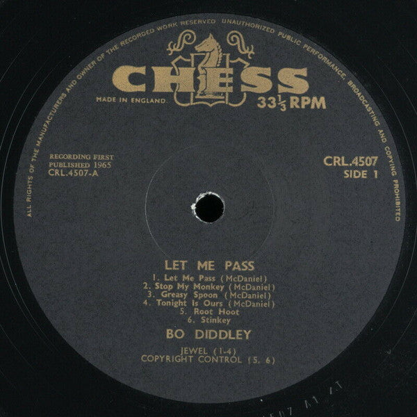 Bo Diddley : Let Me Pass (LP, Mono)