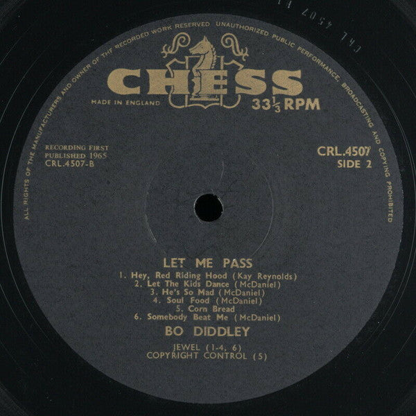 Bo Diddley : Let Me Pass (LP, Mono)