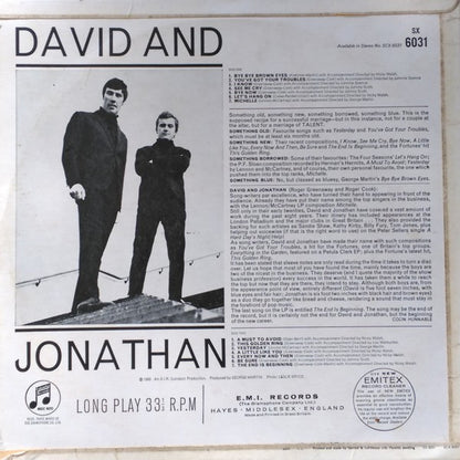 David & Jonathan : David And Jonathan (LP, Mono)