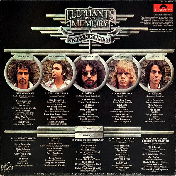 Elephants Memory : Angels Forever (LP, Album)