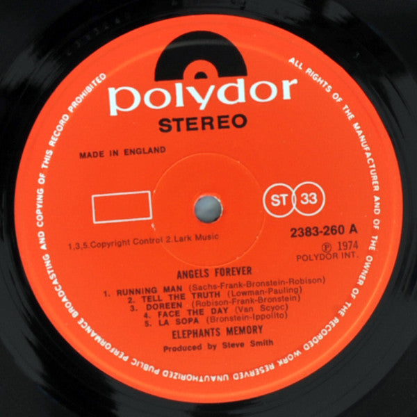 Elephants Memory : Angels Forever (LP, Album)