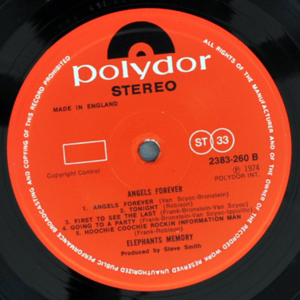 Elephants Memory : Angels Forever (LP, Album)