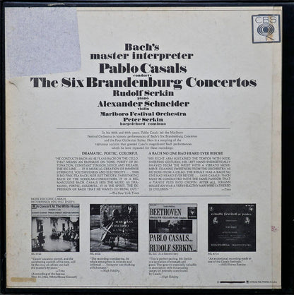 Johann Sebastian Bach / Pablo Casals : Conducts: The Six Brandenburg Concertos (2xLP, RE + LP, RE, Bon + Box, RE)