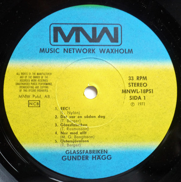 Gunder Hägg : Glassfabriken (LP)