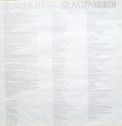 Gunder Hägg : Glassfabriken (LP)