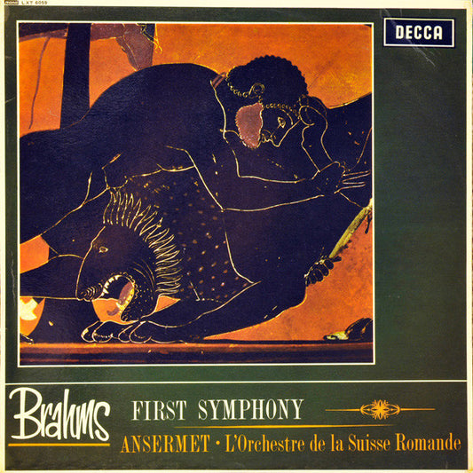 Johannes Brahms, Ernest Ansermet ∙ L'Orchestre De La Suisse Romande : First Symphony (LP, Album, Mono)