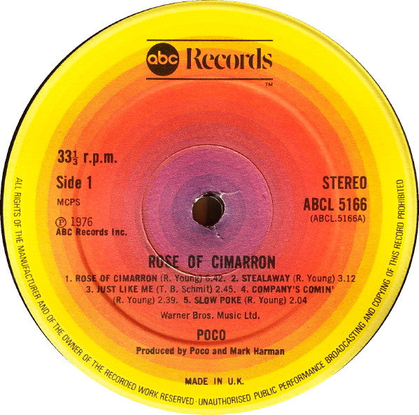 Poco (3) : Rose Of Cimarron (LP, Album)