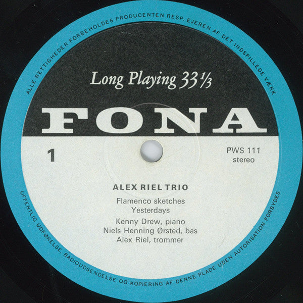 Alex Riel Trio : Alex Riel Trio (10")