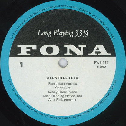 Alex Riel Trio : Alex Riel Trio (10")
