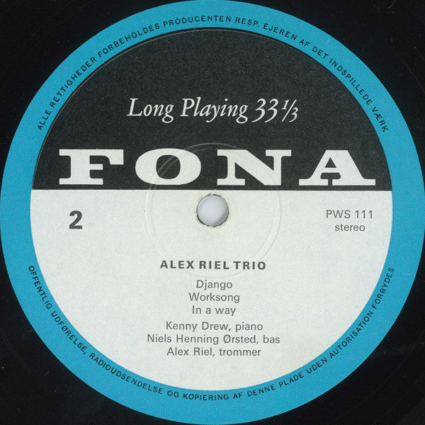 Alex Riel Trio : Alex Riel Trio (10")