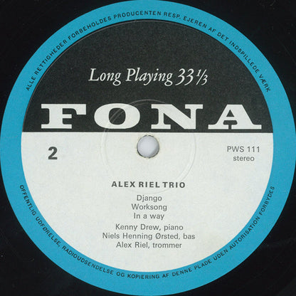 Alex Riel Trio : Alex Riel Trio (10")