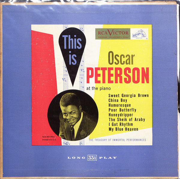 Oscar Peterson : This Is Oscar Peterson At The Piano (10", Album, Mono, Ind)