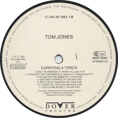 Tom Jones : Carrying A Torch (LP, Album)