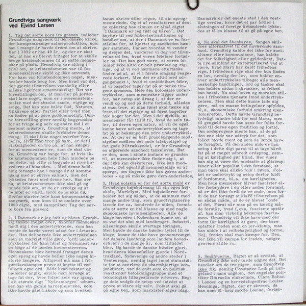 Nikolaj Frederik Severin Grundtvig, Leif Varmark, Bådteatret : Grundtvigsange (LP, Album, Gat)