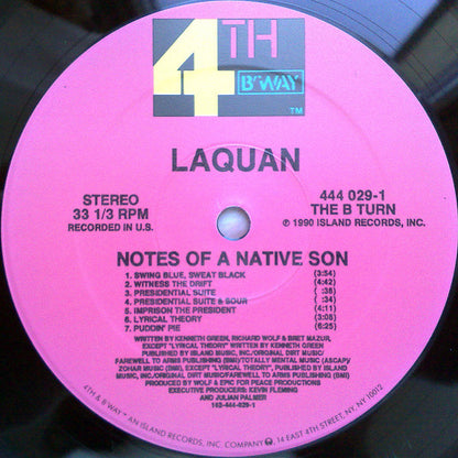 Laquan : Notes Of A Native Son (LP, Album, Ltd)