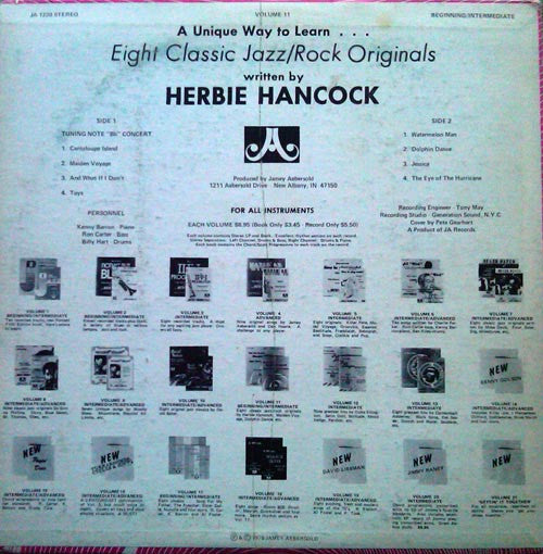 Jamey Aebersold : Herbie Hancock - Eight Classic Jazz/Rock Originals (LP)