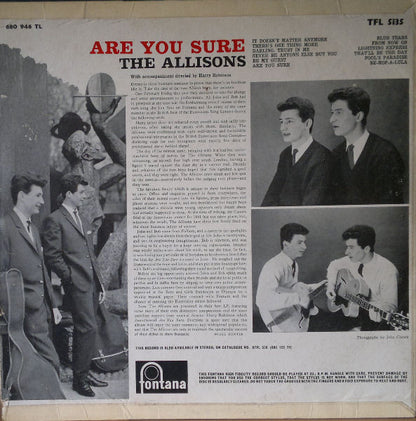 The Allisons : Are You Sure (LP, Album)