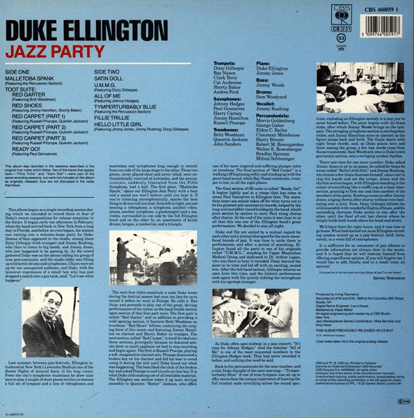 Duke Ellington And His Orchestra : Ellington Jazz Party (LP, Album, RE, RM)