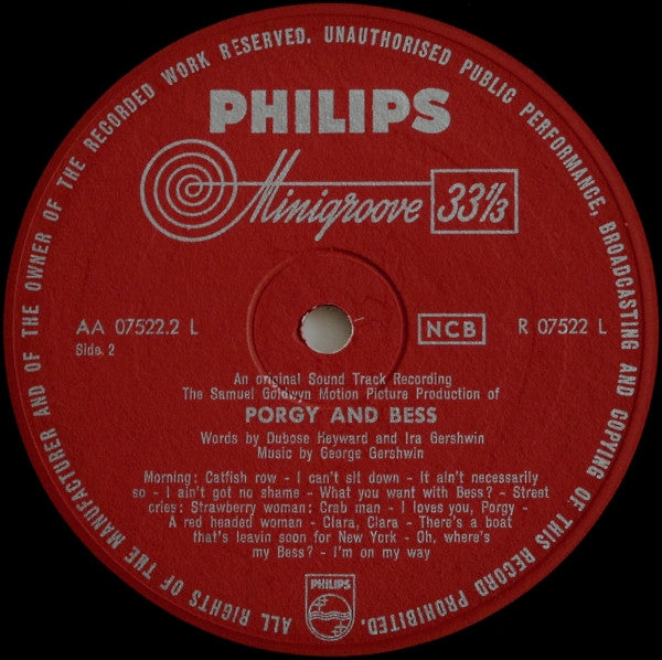 Samuel Goldwyn : The Samuel Goldwyn Motion Picture Production Of Porgy And Bess (LP, Mono, Gat)
