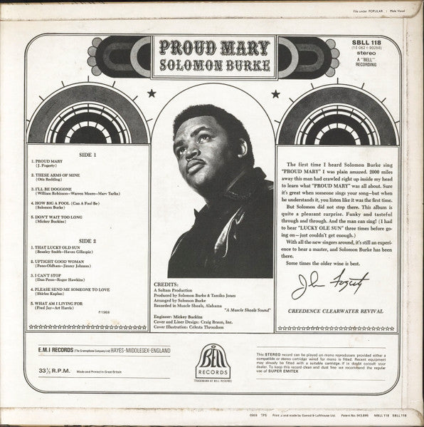 Solomon Burke : Proud Mary (LP, Album)