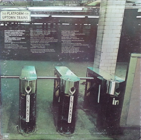 Billy Joel : Turnstiles (LP, Album, Ter)