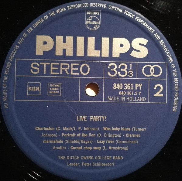 The Dutch Swing College Band : Live Party! (LP, Album)