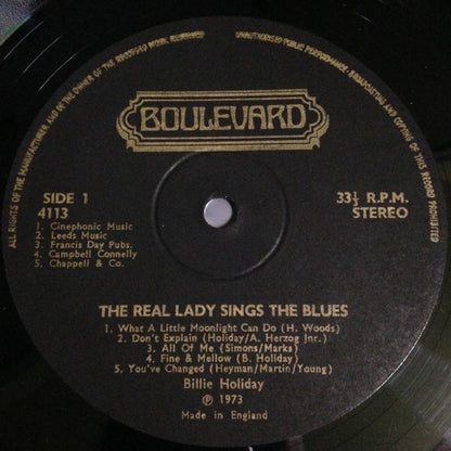 Billie Holiday : The Real Lady Sings The Blues (LP, Comp)