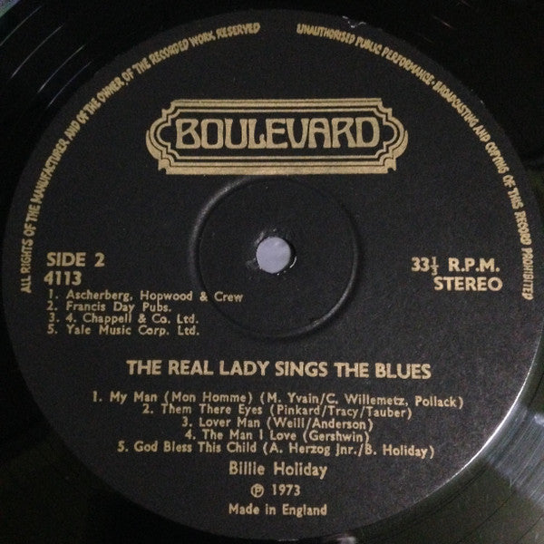 Billie Holiday : The Real Lady Sings The Blues (LP, Comp)