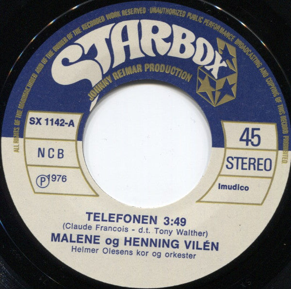 Malene Vilén & Henning Vilén : Telefonen (7", Single)