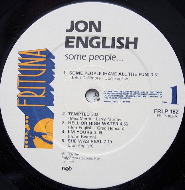 Jon English (3) & The Foster Brothers (2) : Some People... (LP, Album)